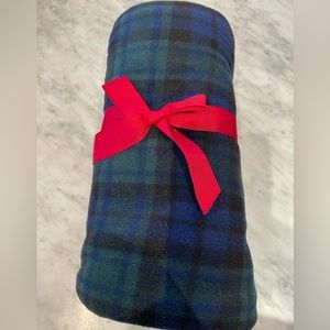 Talbots Black Watch Fleece Blanket